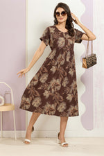 Rayon MAXI FROCK Model Nighties | Round Neck & Side Pocket | Pleated Frock MAXI Style | Trendy Collection's for Stylish Women & Teenage Girl (FRH)