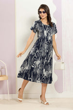 Rayon MAXI FROCK Model Nighties | Round Neck & Side Pocket | Pleated Frock MAXI Style | Trendy Collection's for Stylish Women & Teenage Girl (FRH)