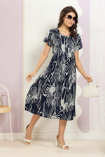 Rayon MAXI FROCK Model Nighties | Round Neck & Side Pocket | Pleated Frock MAXI Style | Trendy Collection's for Stylish Women & Teenage Girl (FRH)