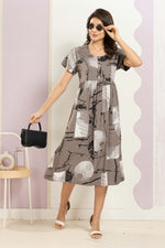 Rayon MAXI FROCK Model Nighties | Round Neck & Side Pocket | Pleated Frock MAXI Style | Trendy Collection's for Stylish Women & Teenage Girl (FRH)