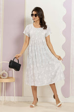 Rayon MAXI FROCK Model Nighties | Round Neck & Side Pocket | Pleated Frock MAXI Style | Trendy Collection's for Stylish Women & Teenage Girl (FRH)