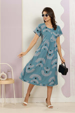 Rayon MAXI FROCK Model Nighties | Round Neck & Side Pocket | Pleated Frock MAXI Style | Trendy Collection's for Stylish Women & Teenage Girl (FRH)