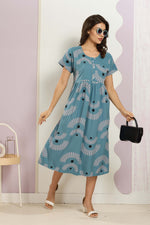 Rayon MAXI FROCK Model Nighties | Round Neck & Side Pocket | Pleated Frock MAXI Style | Trendy Collection's for Stylish Women & Teenage Girl (FRH)