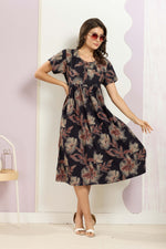 Rayon MAXI FROCK Model Nighties | Round Neck & Side Pocket | Pleated Frock MAXI Style | Trendy Collection's for Stylish Women & Teenage Girl (FRH)