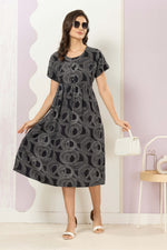 Rayon MAXI FROCK Model Nighties | Round Neck & Side Pocket | Pleated Frock MAXI Style | Trendy Collection's for Stylish Women & Teenage Girl (FRH)
