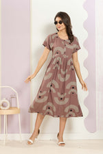 Rayon MAXI FROCK Model Nighties | Round Neck & Side Pocket | Pleated Frock MAXI Style | Trendy Collection's for Stylish Women & Teenage Girl (FRH)