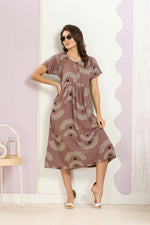 Rayon MAXI FROCK Model Nighties | Round Neck & Side Pocket | Pleated Frock MAXI Style | Trendy Collection's for Stylish Women & Teenage Girl (FRH)