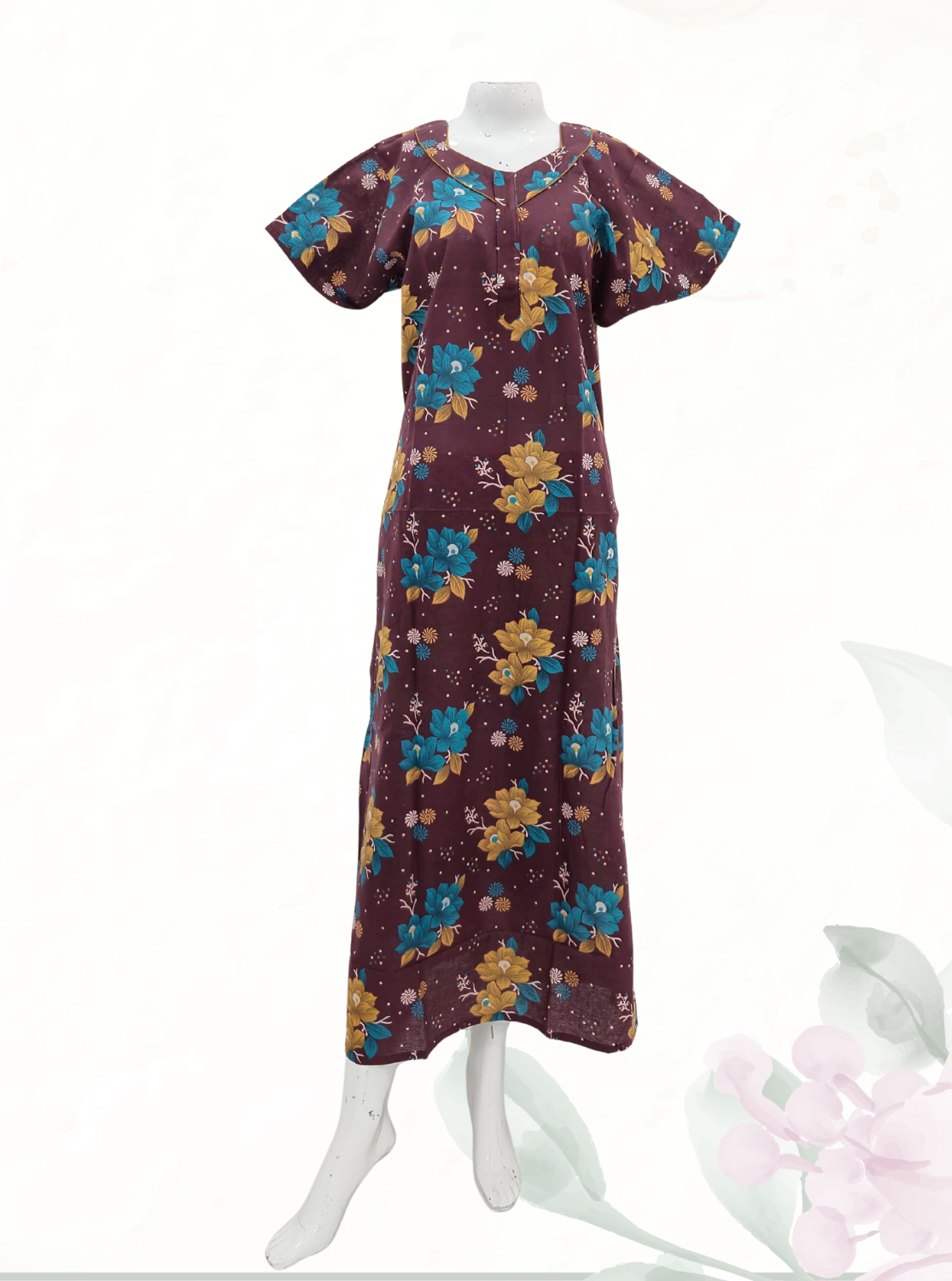 MANGAI Daily Wear Casual Comfort Fit Cotton Printed Nighties | Summer Arrival's for Trendy Women's (DRN)