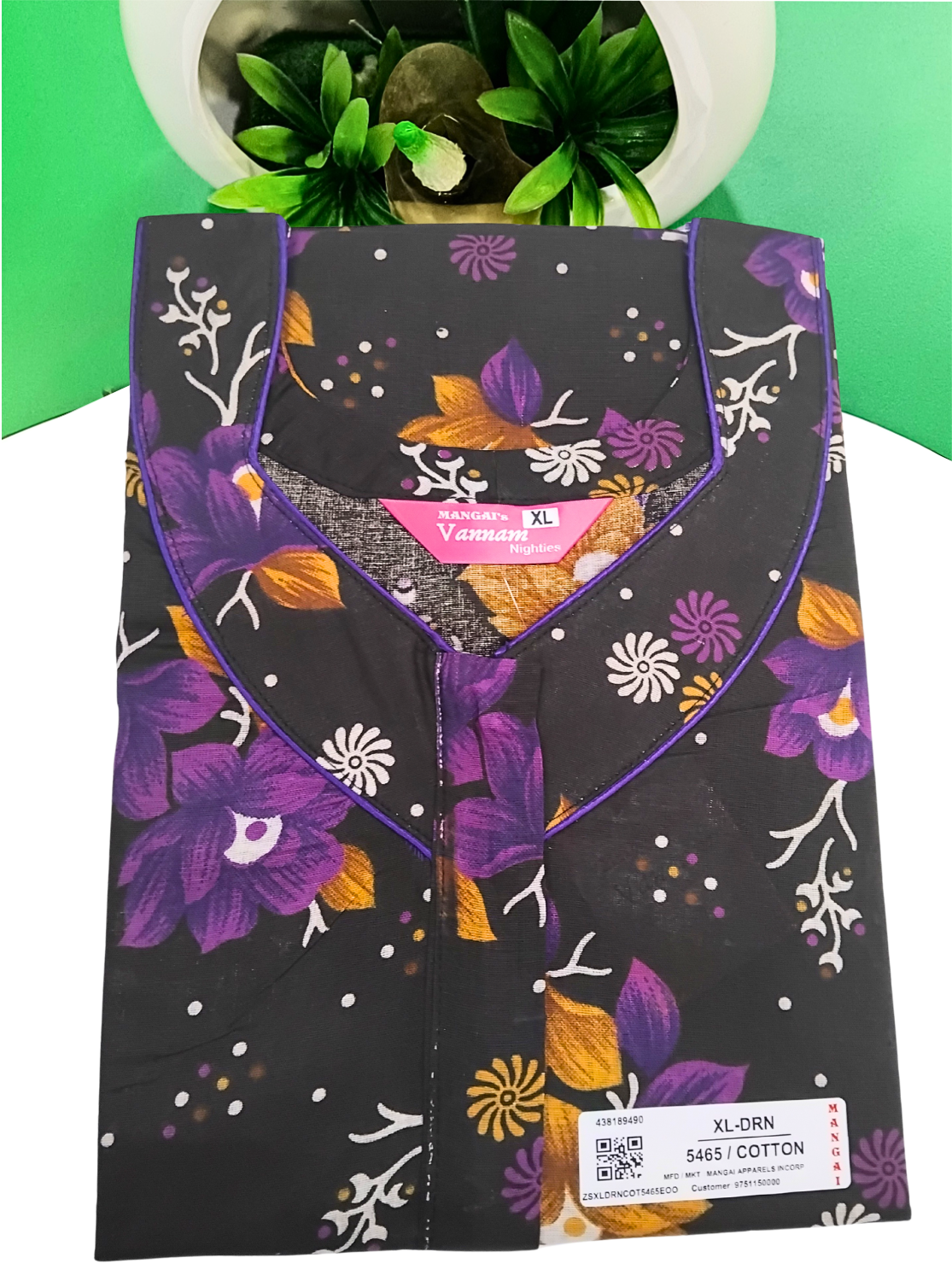 MANGAI Daily Wear Casual Comfort Fit Cotton Printed Nighties | Summer Arrival's for Trendy Women's (DRN)