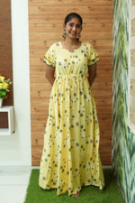 Stylish Arrivals Rayon Gathering Frock Model Night Gown's | Front Adjustable Gathering Style Rope Rope | Double Layer Sleeve | Trending Collection's for Stylish Women's (GFK)