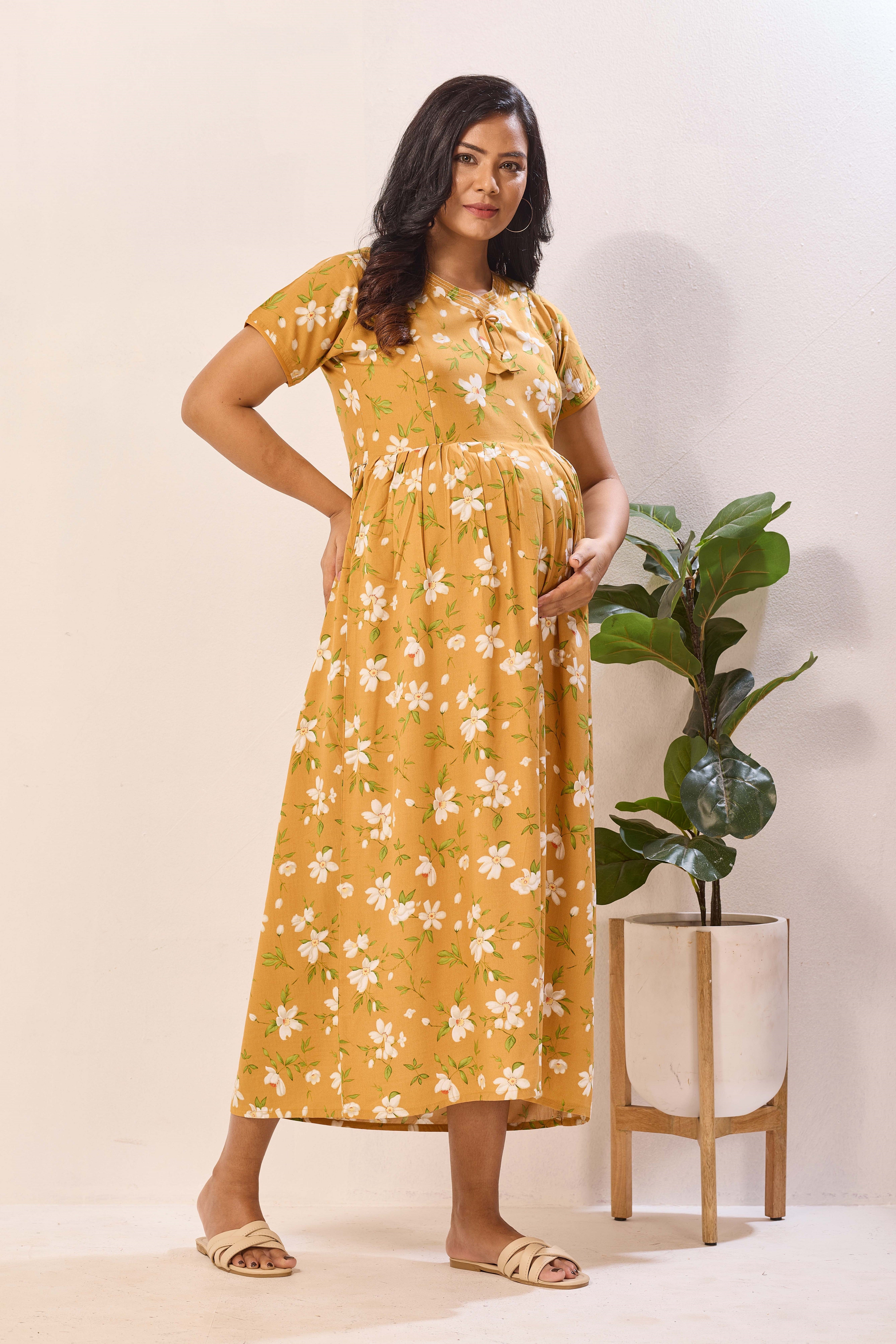 feeding maxi dress Maternity Nighties Online | Feeding