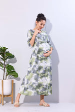Soft Rayon4-IN-ONE Mom's Feeding & Casual Wear| Pre & Post Maternity Wear | Fancy Long Frock | Best Choice for Pregnancy Women (FIO-F)