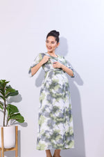 Soft Rayon4-IN-ONE Mom's Feeding & Casual Wear| Pre & Post Maternity Wear | Fancy Long Frock | Best Choice for Pregnancy Women (FIO-F)