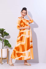 Soft Rayon4-IN-ONE Mom's Feeding & Casual Wear| Pre & Post Maternity Wear | Fancy Long Frock | Best Choice for Pregnancy Women (FIO-F)