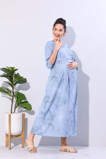 Soft Rayon4-IN-ONE Mom's Feeding & Casual Wear| Pre & Post Maternity Wear | Fancy Long Frock | Best Choice for Pregnancy Women (FIO-F)