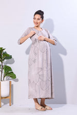 Soft Rayon4-IN-ONE Mom's Feeding & Casual Wear| Pre & Post Maternity Wear | Fancy Long Frock | Best Choice for Pregnancy Women (FIO-F)