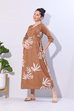 Soft Rayon4-IN-ONE Mom's Feeding & Casual Wear| Pre & Post Maternity Wear | Fancy Long Frock | Best Choice for Pregnancy Women (FIO-F)