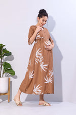 Soft Rayon4-IN-ONE Mom's Feeding & Casual Wear| Pre & Post Maternity Wear | Fancy Long Frock | Best Choice for Pregnancy Women (FIO-F)