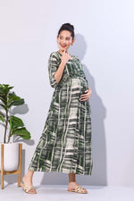 Soft Rayon4-IN-ONE Mom's Feeding & Casual Wear| Pre & Post Maternity Wear | Fancy Long Frock | Best Choice for Pregnancy Women (FIO-F)