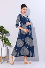 Soft Rayon4-IN-ONE Mom's Feeding & Casual Wear| Pre & Post Maternity Wear | Fancy Long Frock | Best Choice for Pregnancy Women (FIO-F)