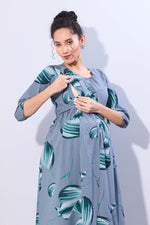 Soft Rayon4-IN-ONE Mom's Feeding & Casual Wear| Pre & Post Maternity Wear | Fancy Long Frock | Best Choice for Pregnancy Women (FIO-F)