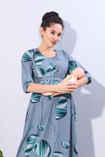 Soft Rayon4-IN-ONE Mom's Feeding & Casual Wear| Pre & Post Maternity Wear | Fancy Long Frock | Best Choice for Pregnancy Women (FIO-F)