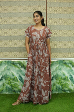 Stylish Arrivals Rayon Gathering Frock Model Night Gown's | Front Adjustable Gathering Style Rope Rope | Double Layer Sleeve | Trending Collection's for Stylish Women's (GFK)