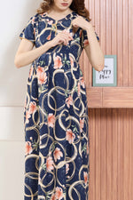 ✨ MANGAI Premium Rayon Maternity Frock for Pregnancy Women ✨ Invisible Feeding Zipper | Stylish Fancy Neck | Side Pocket | Comfortable Pregnancy & Casual Wear (RMF)