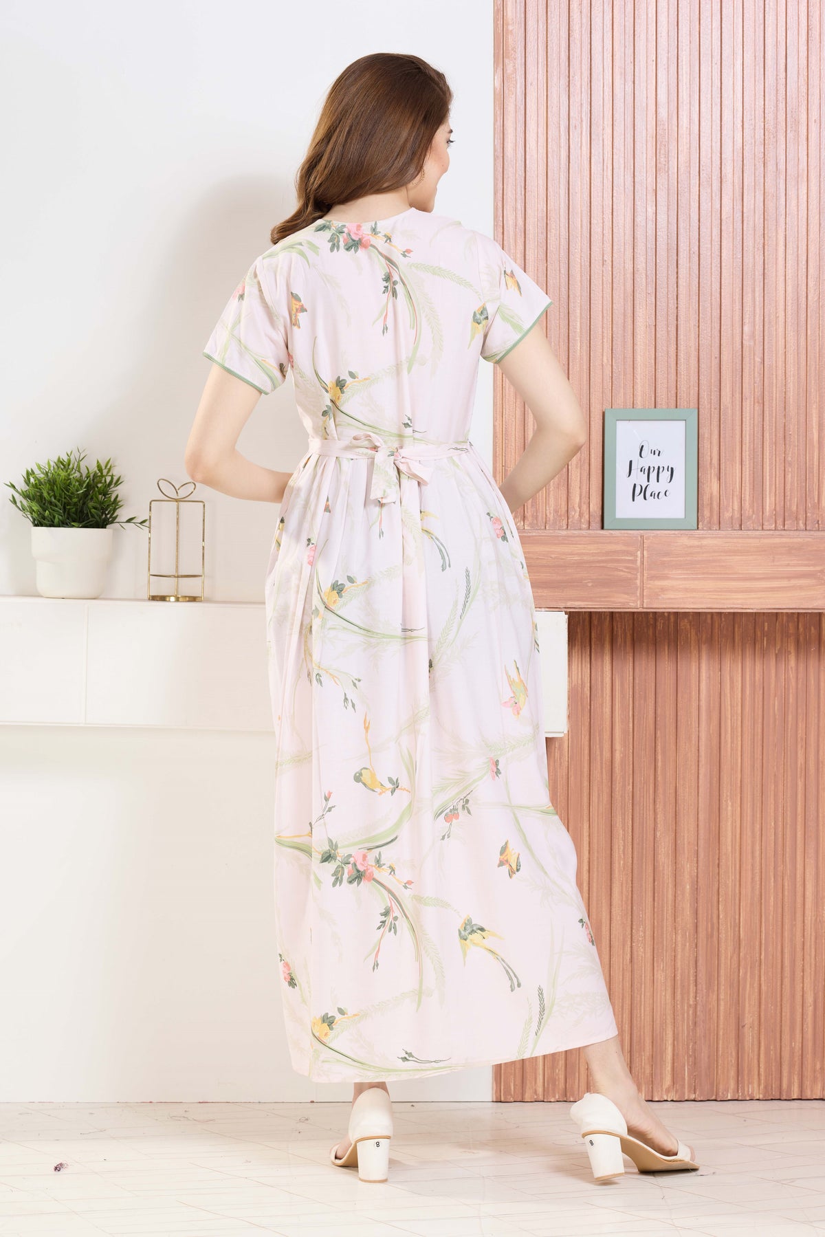 ✨ MANGAI Premium Rayon Maternity Frock for Pregnancy Women ✨ Invisible Feeding Zipper | Stylish Fancy Neck | Side Pocket | Comfortable Pregnancy & Casual Wear (RMF)