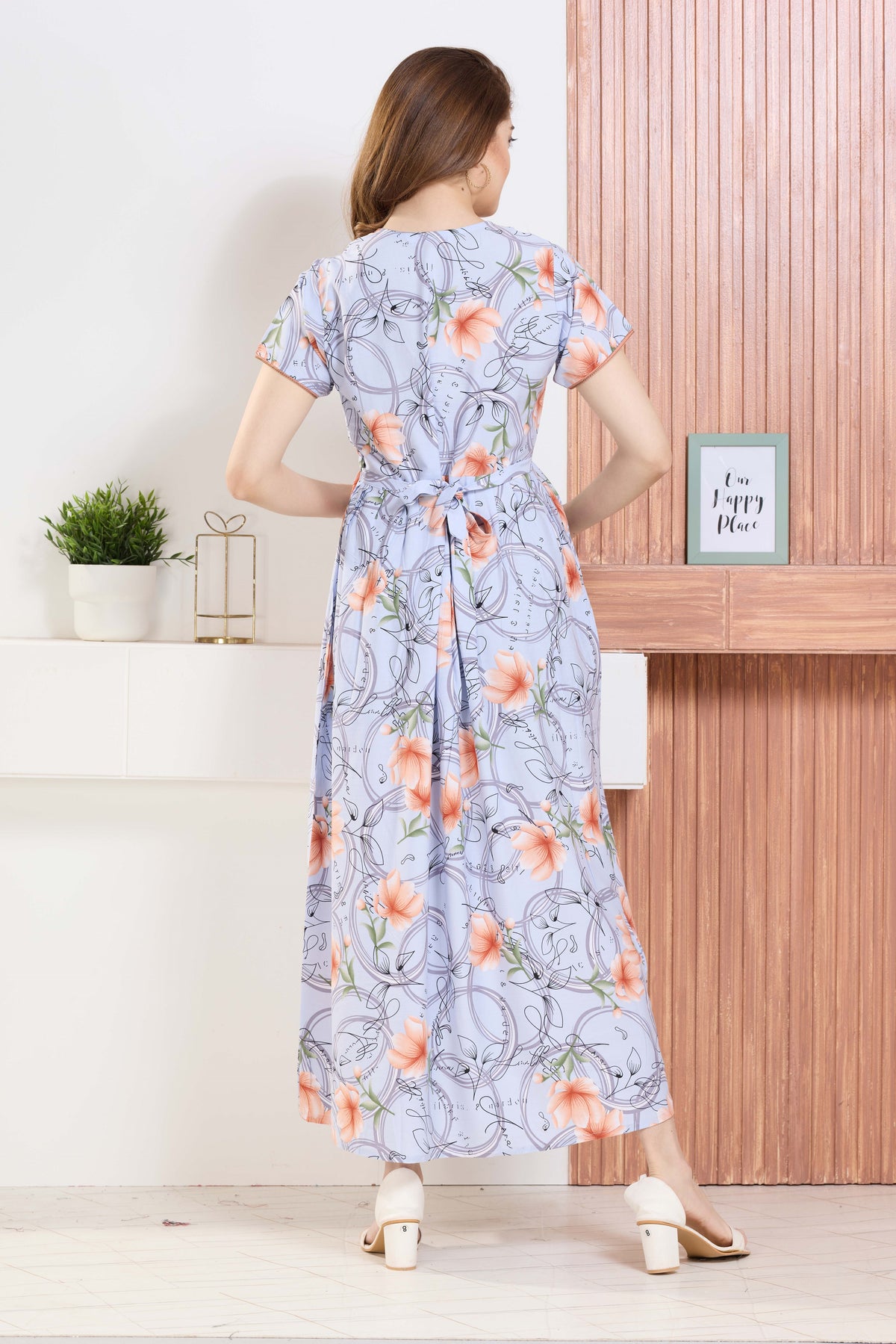 ✨ MANGAI Premium Rayon Maternity Frock for Pregnancy Women ✨ Invisible Feeding Zipper | Stylish Fancy Neck | Side Pocket | Comfortable Pregnancy & Casual Wear (RMF)