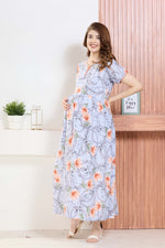 ✨ MANGAI Premium Rayon Maternity Frock for Pregnancy Women ✨ Invisible Feeding Zipper | Stylish Fancy Neck | Side Pocket | Comfortable Pregnancy & Casual Wear (RMF)