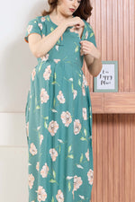 ✨ MANGAI Premium Rayon Maternity Frock for Pregnancy Women ✨ Invisible Feeding Zipper | Stylish Fancy Neck | Side Pocket | Comfortable Pregnancy & Casual Wear (RMF)