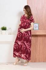 ✨ MANGAI Premium Rayon Maternity Frock for Pregnancy Women ✨ Invisible Feeding Zipper | Stylish Fancy Neck | Side Pocket | Comfortable Pregnancy & Casual Wear (RMF)