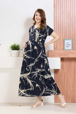 ✨ MANGAI Premium Rayon Maternity Frock for Pregnancy Women ✨ Invisible Feeding Zipper | Stylish Fancy Neck | Side Pocket | Comfortable Pregnancy & Casual Wear (RMF)