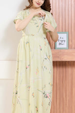 ✨ MANGAI Premium Rayon Maternity Frock for Pregnancy Women ✨ Invisible Feeding Zipper | Stylish Fancy Neck | Side Pocket | Comfortable Pregnancy & Casual Wear (RMF)