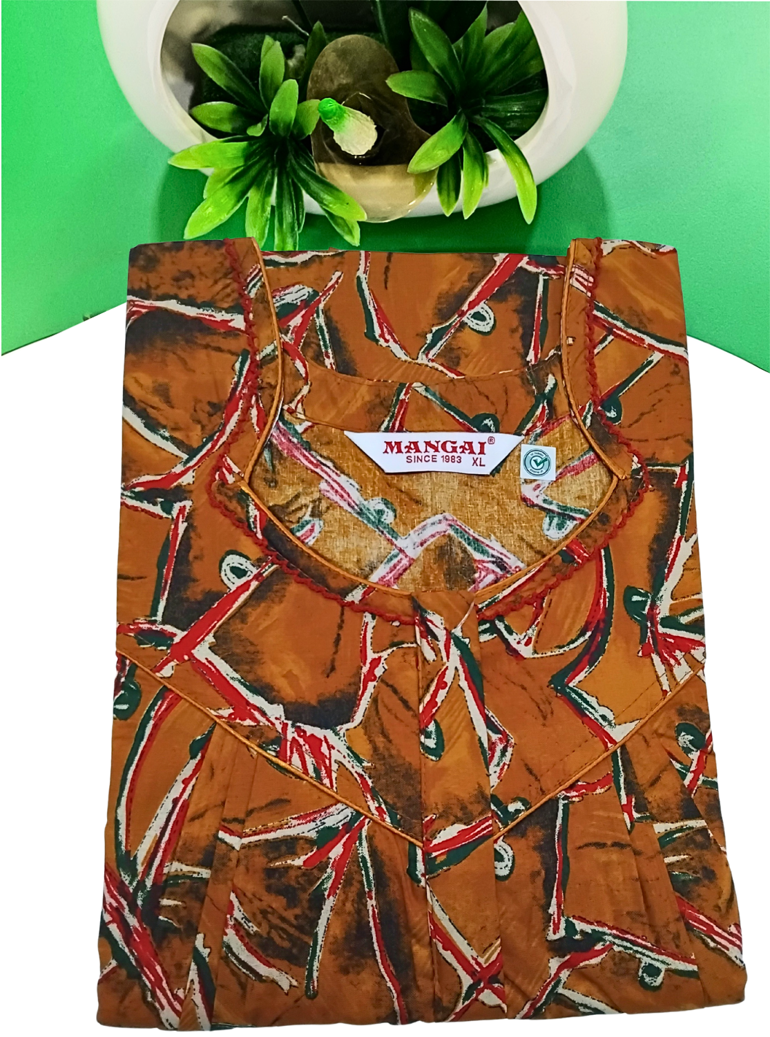 MANGAI Cotton Straight Zip Feeding Nighty |Post Pregnancy | Comfort and Style | Pleated Model | Soft Cotton Feeding Nighties (STF)