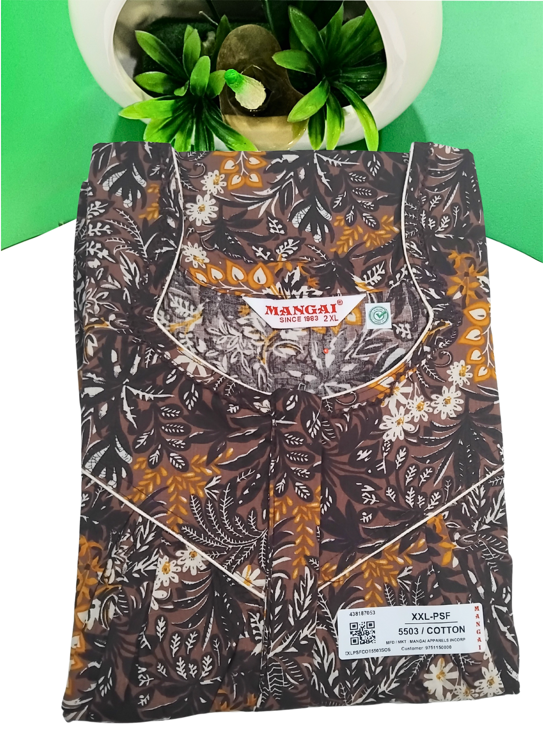 MANGAI Cotton Straight Zip Feeding Nighty |Post Pregnancy | Comfort and Style | Pleated Model | Soft Cotton Feeding Nighties (PSF)