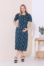 MANGAI HOSIERY Cotton Zipless Feeding Wear | Fancy Sleeve with Round Neck | Flap Open Zipless Feeding wear for Pregnancy Women (MMG)