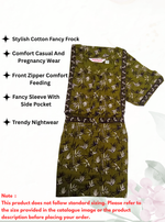 Cotton FROCK Model Casual Wear Nighties | Stylish Pleated Frock Style | Multipurpose Nighties | Pregnancy Wear | Pleated Model | Stylish Nighties for Stylish Women (PWC)