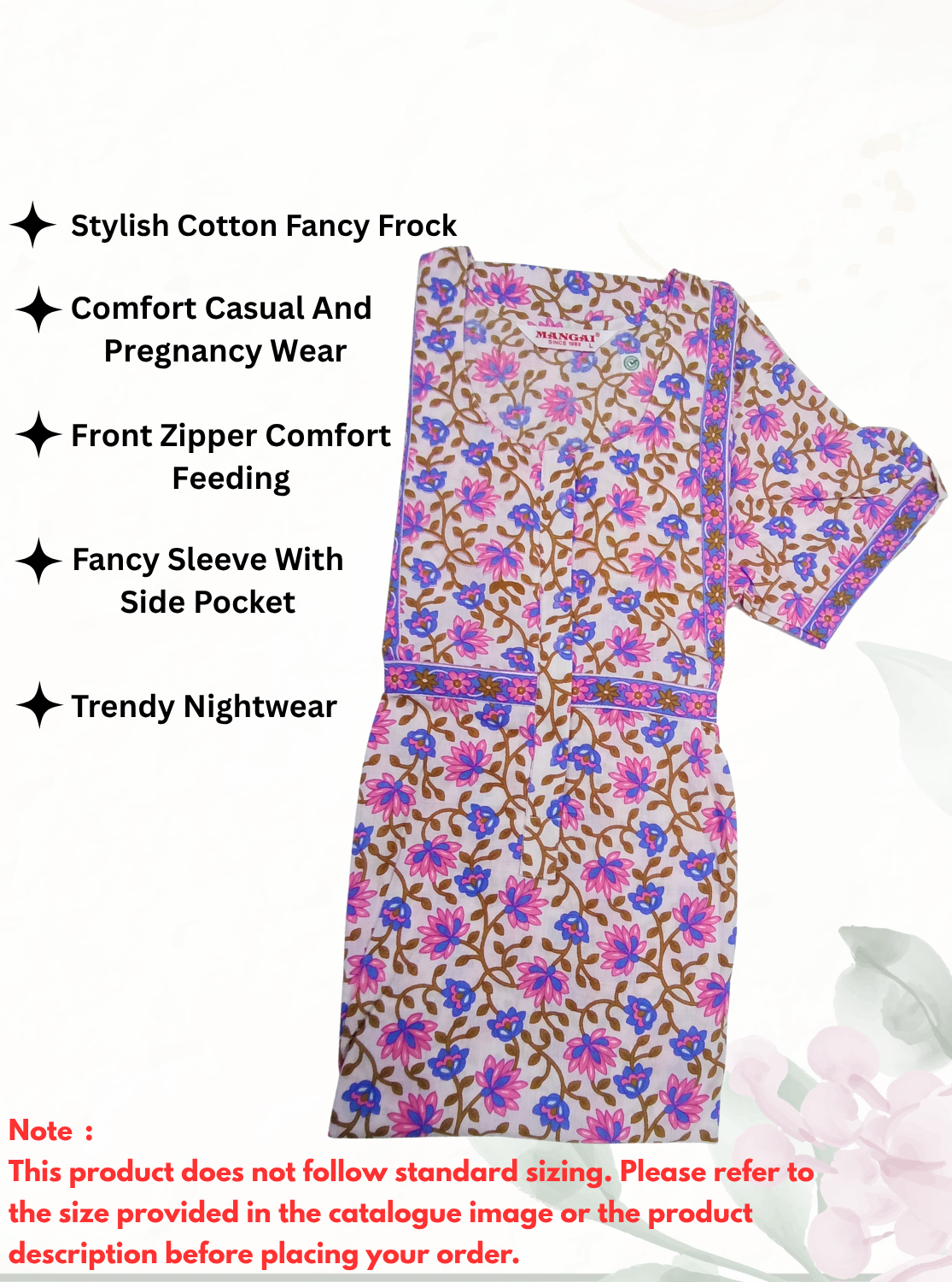 Cotton FROCK Model Casual Wear Nighties | Stylish Pleated Frock Style | Multipurpose Nighties | Pregnancy Wear | Pleated Model | Stylish Nighties for Stylish Women (PWC)