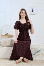 Printed Smocking Nighties Online