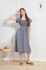 New Stylish Alpine Smocking Maxi Frock Model Nightgown for trendy Women's & Teenage Girl's (ASM)