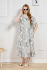 Rayon MAXI FROCK Model Nighties | Fancy Petal Sleeve | Fancy Neck & Side Pocket | Pleated Frock MAXI Style | Trendy Collection's for Stylish Women & Teenage Girl (FSF)