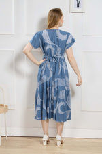 Rayon MAXI FROCK Model Nighties | Fancy Petal Sleeve | Fancy Neck & Side Pocket | Pleated Frock MAXI Style | Trendy Collection's for Stylish Women & Teenage Girl (FSF)