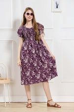 New Stylish Alpine Smocking Maxi Frock Model Nightgown for trendy Women's & Teenage Girl's (ASM)