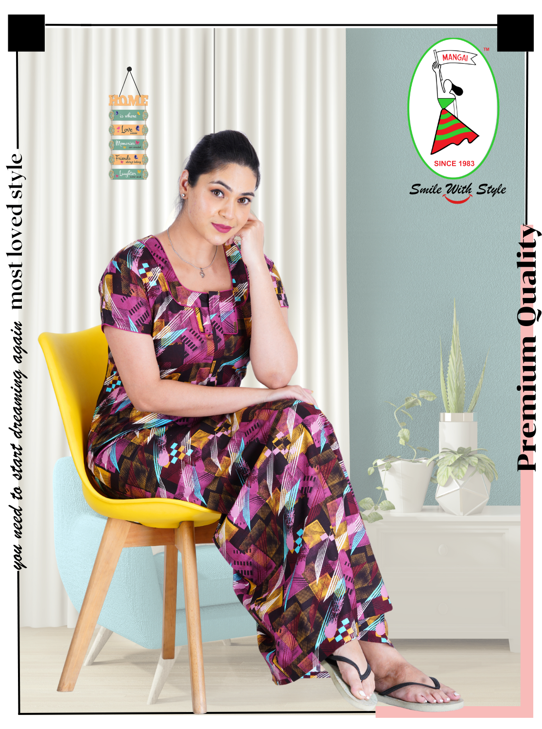 Regular Fit Cotton Printed Nighties