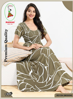 MANGAI RAYON Smocking Nighty | Beautiful Pleated Design | Side Pocket | Stylish Nighty for Trendy Women's | Your Perfect Nightwear Collection's (SRN)