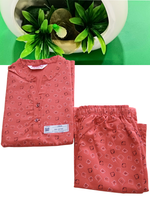 New MANGAI Stylish Cotton Night Suits for all Stylish Women's | Long Sleeve with Size Pocket Beautiful all Over Printed Elastic Waist Top & Bottom Cord Set your Perfect Nightwear Companion (MCNS)