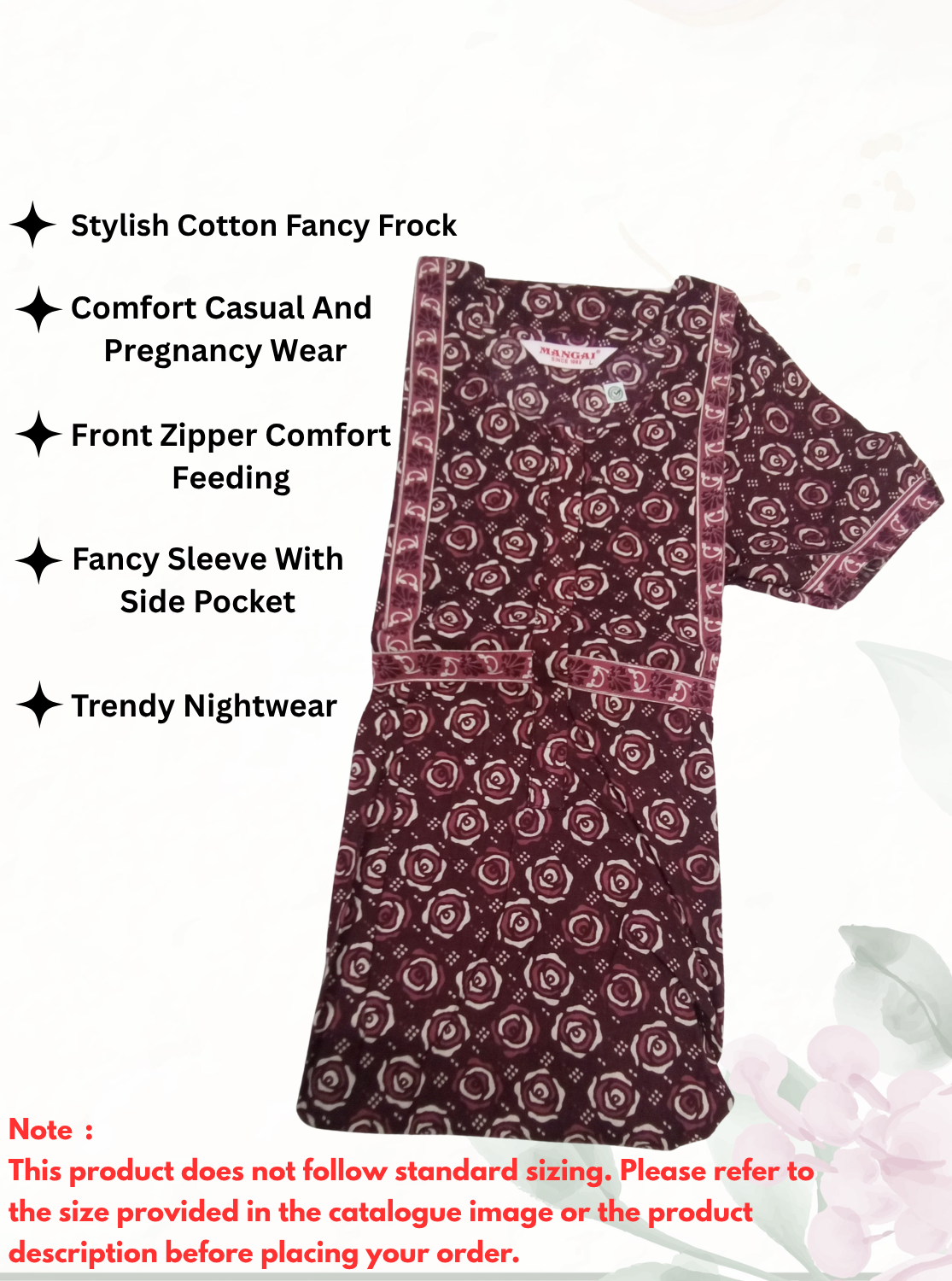 Cotton FROCK Model Casual Wear Nighties | Stylish Pleated Frock Style | Multipurpose Nighties | Pregnancy Wear | Pleated Model | Stylish Nighties for Stylish Women (PWC)