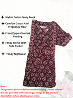 Cotton FROCK Model Casual Wear Nighties | Stylish Pleated Frock Style | Multipurpose Nighties | Pregnancy Wear | Pleated Model | Stylish Nighties for Stylish Women (PWC)